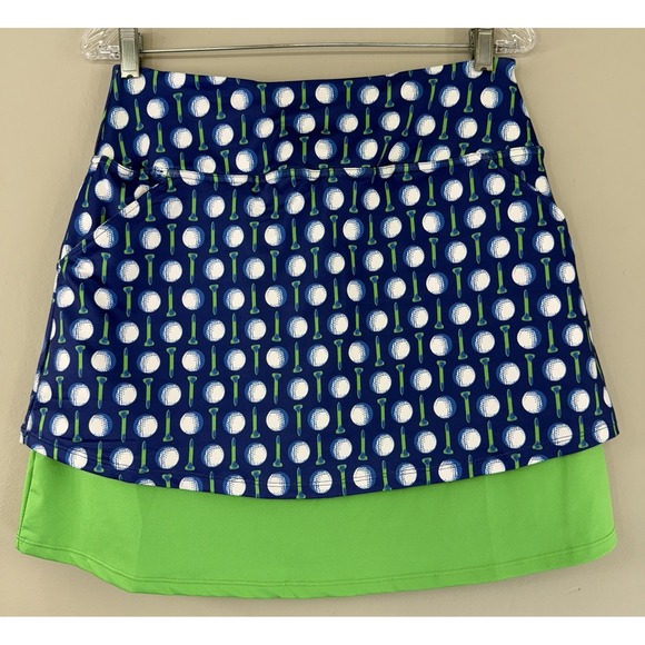 Birdies Pants - Birdies And Bows Golf Skort Women's Medium Athletic Stretch Golf Ball & Tee